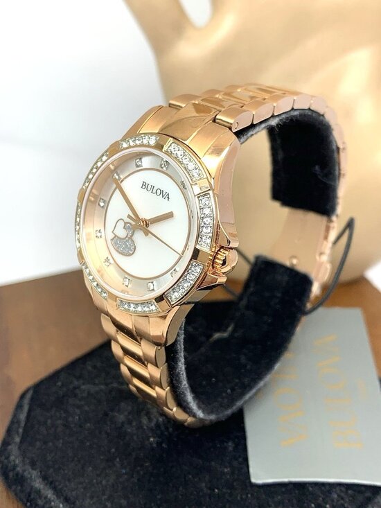 Bulova Womens Watch 98L303 Quartz Mother of Pearl Dial Rose Gold Stainless Steel main image 6